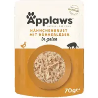 Applaws Pouch i gelé 16 x 70 g - Kylling med lever