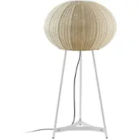 Bover gulvlampe Garota, hvit/elfenbensfarget, høyde 133 cm