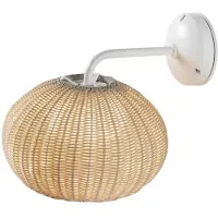 Bover utendørs LED-vegglampe Garota, hvit/elfenbensfarget, 27 cm