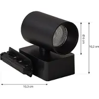LINDBY LED skinnespotlight Linaro/Brinja, svart, 1-faset