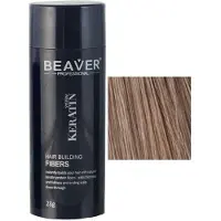 Beaver Professional Beaver keratin hårbyggende fibre - Lysebrun (28 gr)