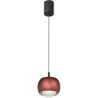 Mantra-Iluminacion Roller hengelampe, kaffe, høydejusterbar, glasslinse
