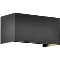 Mantra-Iluminacion Utendørs vegglampe Davos dobbel, svart, dimbar, aluminium
