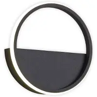Mantra-Iluminacion Kitesurf LED-vegglampe, aluminium, Ø 20 cm, svart