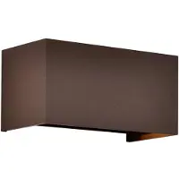 Mantra-Iluminacion Utendørs vegglampe Davos dobbel, cprtem, dimbar, aluminium