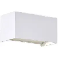Mantra-Iluminacion Utendørs vegglampe Davos dobbel, hvit, dimbar, aluminium