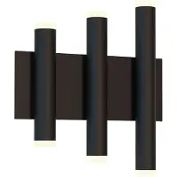 Mantra-Iluminacion Cala LED-vegglampe, svart, aluminium, 6 lysuttak