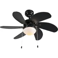 QAZQA Takvifte svart med treprint 80 cm med snortrekk - Fresh