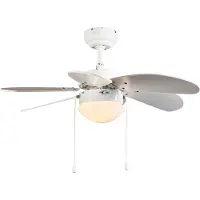 QAZQA Takvifte hvit med treprint 80 cm med trekkbryter - Fresh