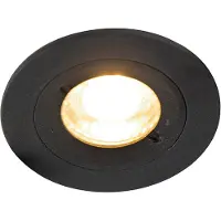QAZQA Moderne smart downlight sort rund inkl. WiFi GU10 IP54 - Xena