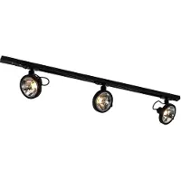 QAZQA Moderne skinnesystem med 3 spotlights sort 1-fase - Iconic Go