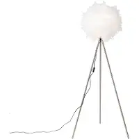QAZQA Smart romantisk gulvlampe hvit inkl. Wifi A60 - Feather
