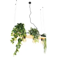 QAZQA Smart pendellampe svart med tre 4-lys inkl. Wifi G95 - Shelf