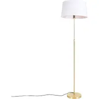 QAZQA Smart gulvlampe gull med linjskjerm hvit 45 cm inkl. Wifi A60 - Parte
