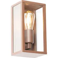 QAZQA Smart vegglampe rustbrun 26 cm IP44 inkl. WiFi ST64 - Charlois
