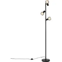 QAZQA Smart gulvlampe svart justerbar inkl. 3 Wifi P45 - Mesh
