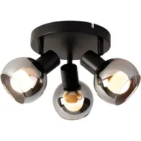 QAZQA Smart takspotlight sort med røykglass inkl. 3 Wifi P45 - Vidro