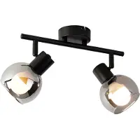 QAZQA Smart taklampe svart med røykglass inkl. 2 Wifi P45 - Vidro