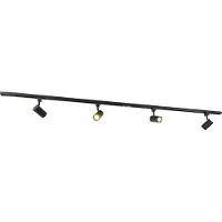 QAZQA Smart 1-fase skinnesystem med 4 WiFi GU10 spotlights svart - Iconic Jeana