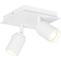 QAZQA Smart baderomsspotlight hvit firkantet 2-lys IP44 inkl. 2 Wifi GU10 50mm - Ducha