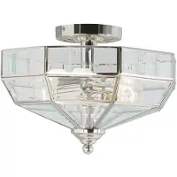 ELSTEAD Taklampe Old Park, polert nikkel