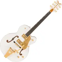 Gretsch Falcon Hollow Body with String-Thru Bigsby and Gold Hardware Ebony Fingerboard White