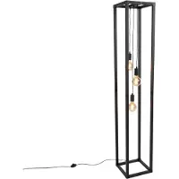 QAZQA Smart gulvlampe svart 3-lys inkl. Wifi G95 - Big Cage