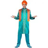 MOM Hinduistisk Mann Med Skjerf Og Turban-skjorte-kostyme