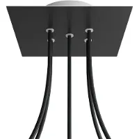 Creative Cables Kroq205f103 Rose-one Square Matte Black Rose-sett