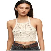 Superdry Crop Halter Crochet Ermeløs Topp