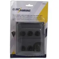 Euromarine 1 Stikkontakt 5 Brytere Vanntett Elektrisk Panel 12v