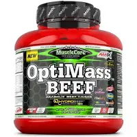 Amix Optimass Beef Proteinpulver Til Drikke Dobbel Sjokolade Hvit 2.5kg