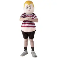 MOM Pugsley Addams-bukse. T-skjorte Med Mage Og Maske Junior-kostyme