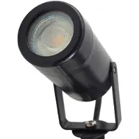 LINDBY Thorgal lampe med jordspyd, Ø 6 cm, svart, sett med 3 stk