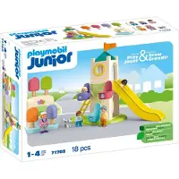 Playmobil Junior - Eventyrtårn med Iskrembutikk - 71703 - 18 Del - - OneSize - Leketøy