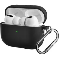 Mtp Products AirPods Pro 2 Silikondeksel med Karabinkroken - Svart
