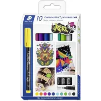 Staedtler Lumocolor Permanent Marker Universalpenn 0,6 mm 10 stk Staedtler