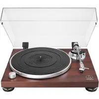 Audio-Technica AT-LPW50BTRW platespiller med remdrift og Bluetooth-phono-forforsterker, brun