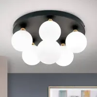 Orion Taklampe Snowwhite, baldakin Ø 36 cm, svart