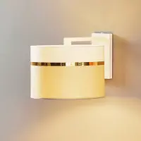 Argon Tekstil vegglampe Long hvit/grå/messing