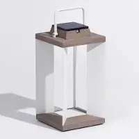 LES JARDINS Solcellelykt Teckalu, Duratek/hvit, 45,5 cm