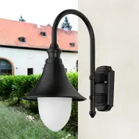 LCD Miranda utendørs vegglampe, svart