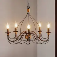 ONLI Lysekrone Fiamma Marrone 5 lyskilder uten skjerm