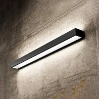 MCJ Mera LED-vegglampe, bredde 80 cm, svart, 4000K