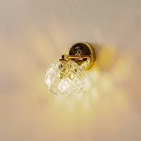 Argon Vegglampe Odel med dekorert glasskjer
