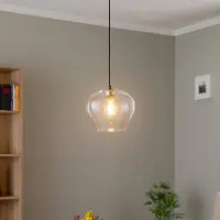Argon Hengelampe Kaja med klar glasskule, Ø 24 cm