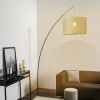 TK Lighting Gulvlampe Moby Green med tekstilskjerm