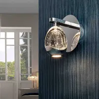 Schuller Valencia LED-vegglampe Rocio, metall, glass, 1-lys, krom