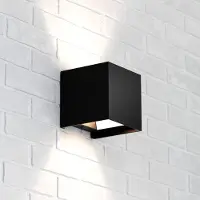 MCJ Zuza 2 vegglampe, svart, metall, fire vinger, 10 cm, G9