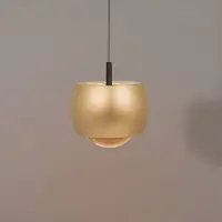 Mantra-Iluminacion Roller hengelampe, gullfarget, justerbar, glasslinse